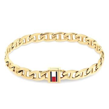 Ανδρικό βραχιόλι χειροπέδα Tommy Hilfiger 2790646 από ατσάλι σε χρυσό χρώμα.